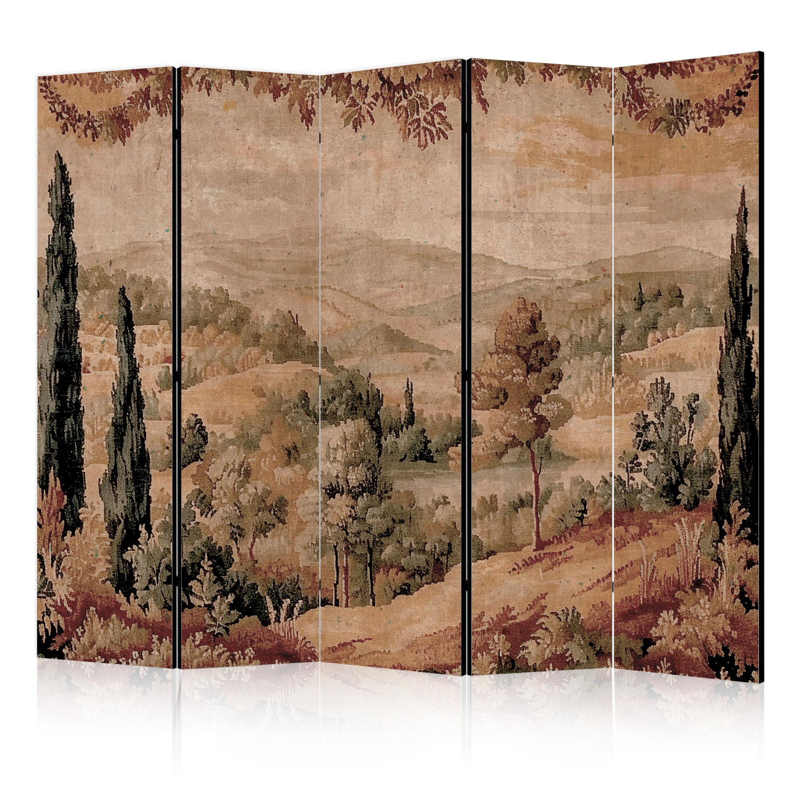 Διαχωριστικο Δωματιου - Landscape With Cypresses - Old Tapestry With Mediterranean Vegetation Μονης Οψης 225x172cm