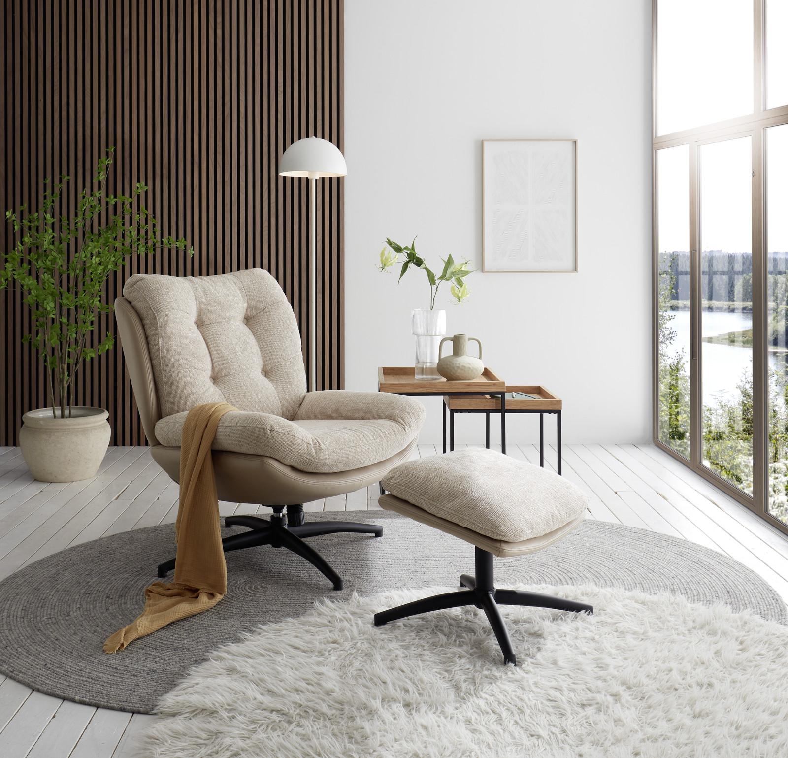 Avira Καρεκλα Lounge + Υποποδιο Διαφορα Χρωματα