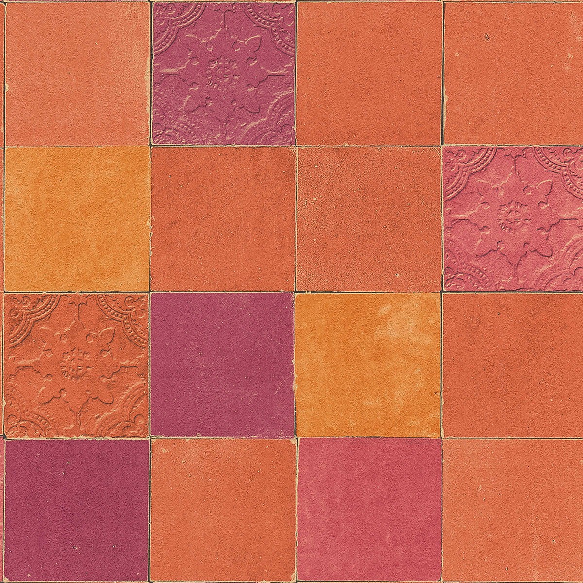 Ταπετσαρια Τοιχου Tiles Διαφορα Χρωματα