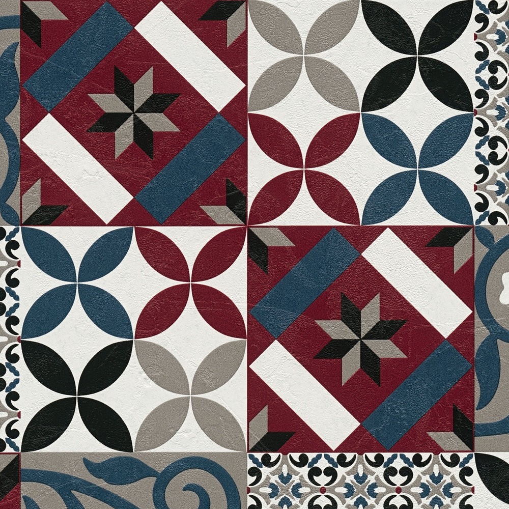 Ταπετσαρια Τοιχου Tiles Διαφορα Χρωματα