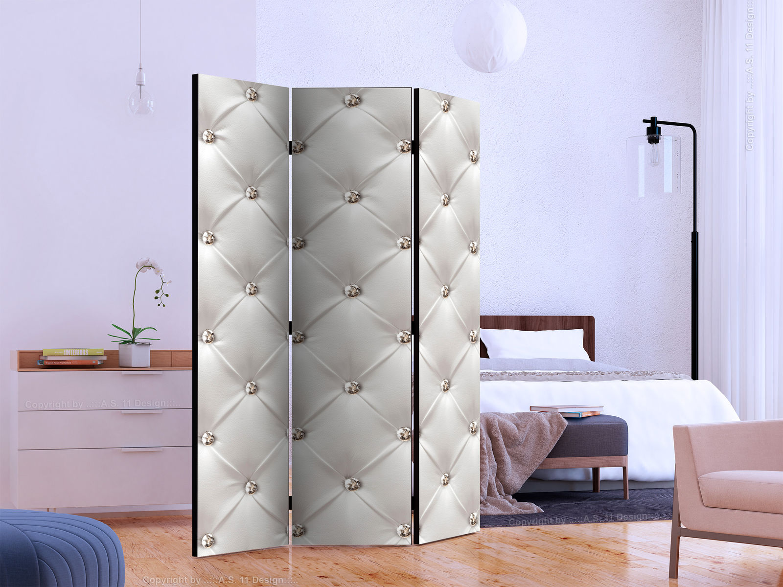 Διαχωριστικο Δωματιου - White Elegance Μονης Οψης 135x172cm