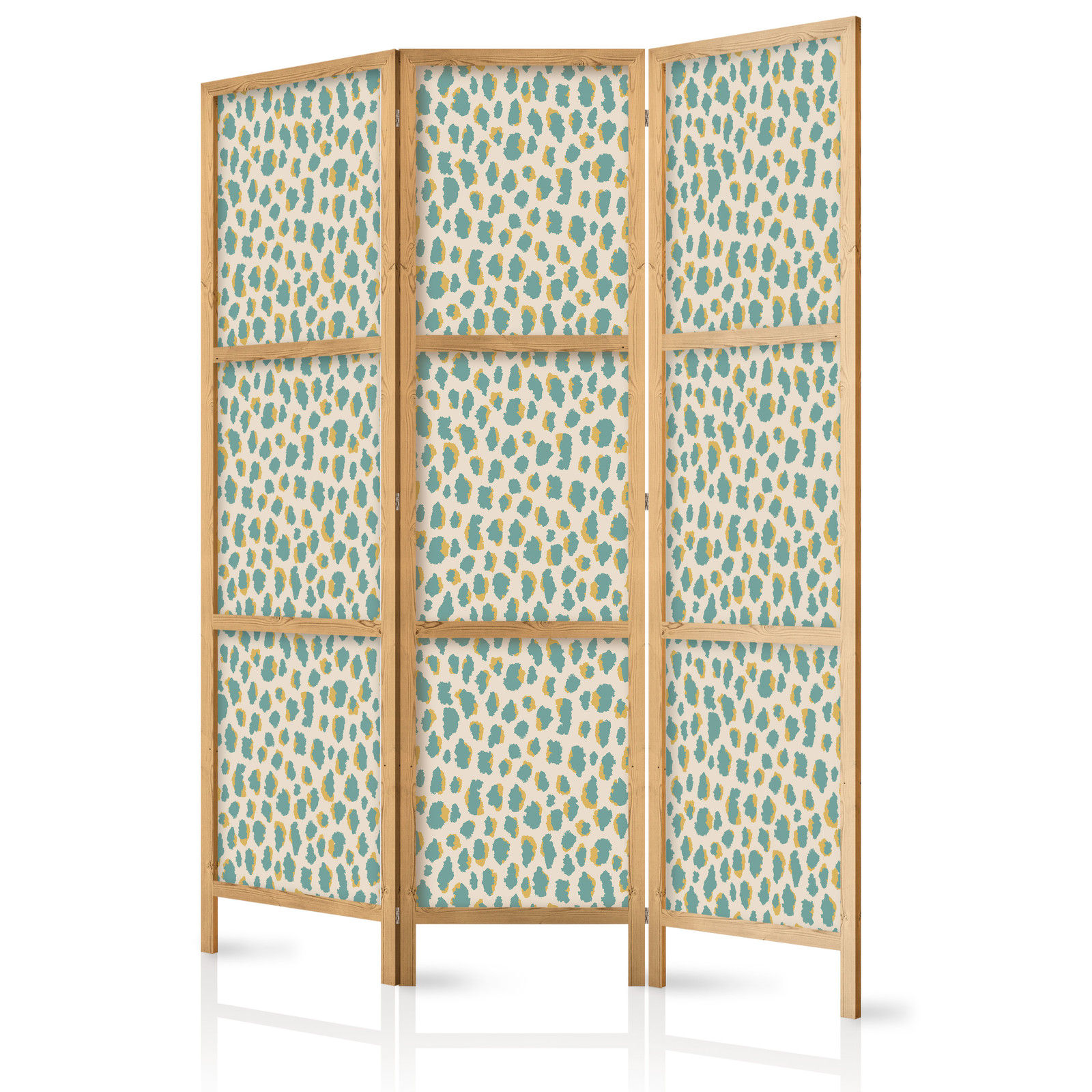 Ιαπωνικο Διαχωριστικο Δωματιου - Giraffe Pattern - Animal Pattern In Turquoise Spots On A Light Background 135x172cm