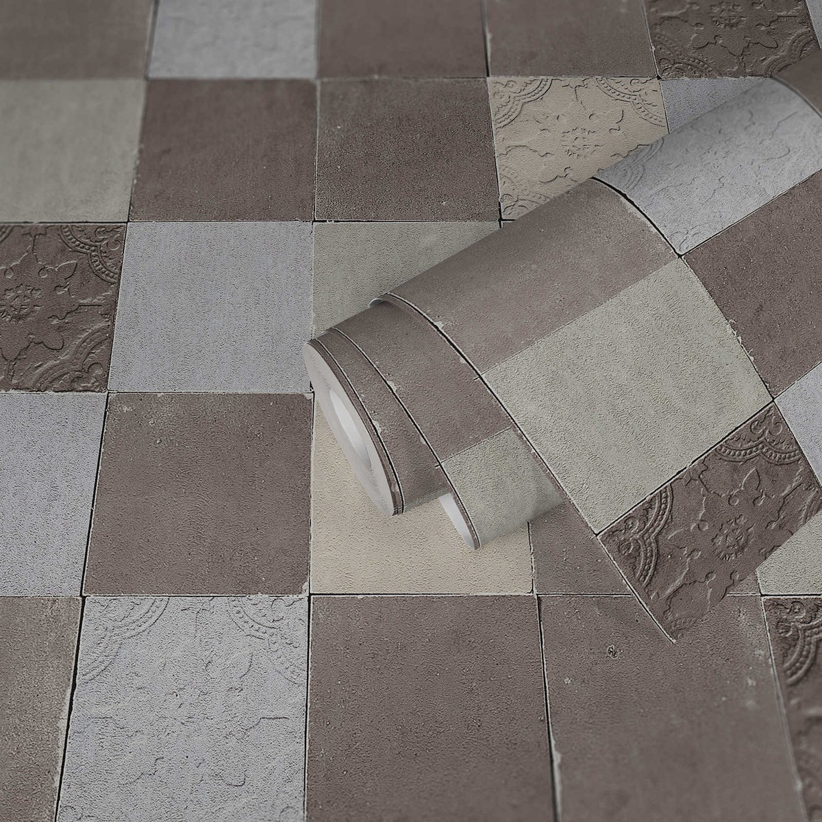 Ταπετσαρια Τοιχου Tiles Διαφορα Χρωματα