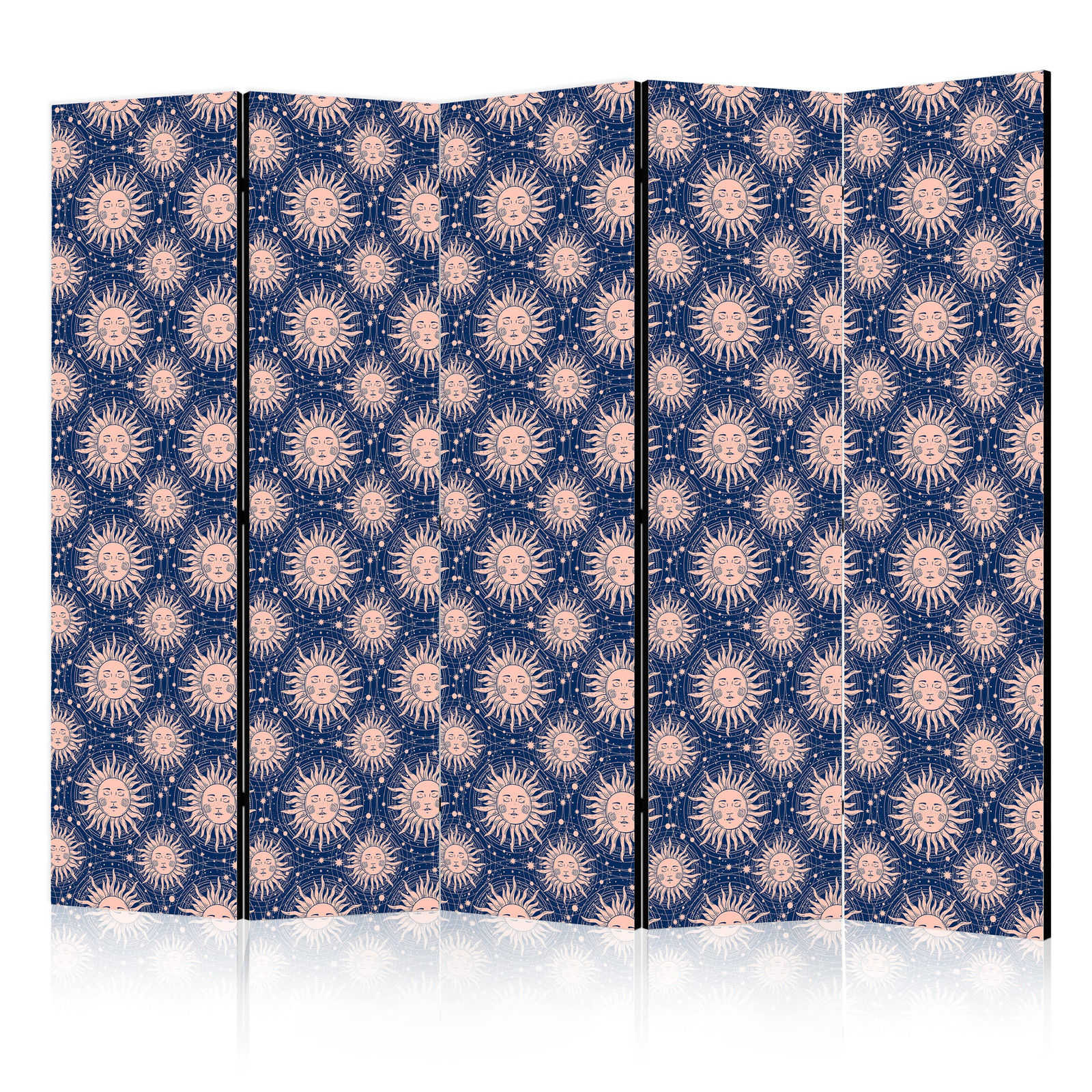Διαχωριστικο Δωματιου - Sunny Patterns - Repeating Sun Motif On A Navy Background Ηχοαπορροφητικο 225x172cm
