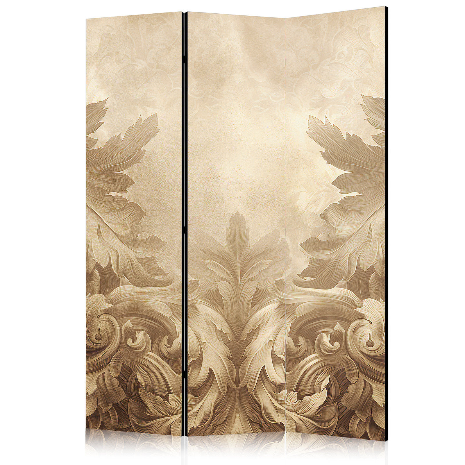 Διαχωριστικο Δωματιου - Carved Baroque Ornaments - Rich Composition In Sepia Colors Ηχοαπορροφητικο 135x172cm