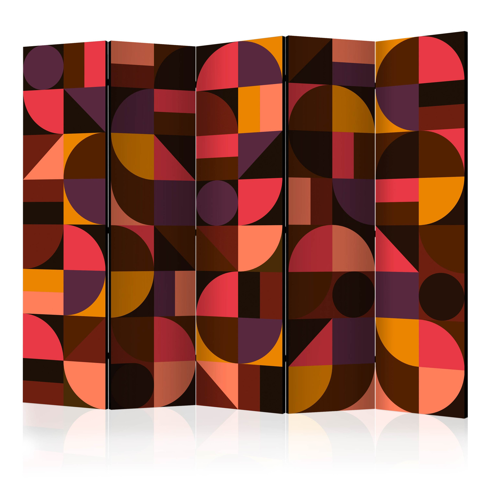 Διαχωριστικο Δωματιου - Geometric Mosaic red Ii Ηχοαπορροφητικο 225x172cm