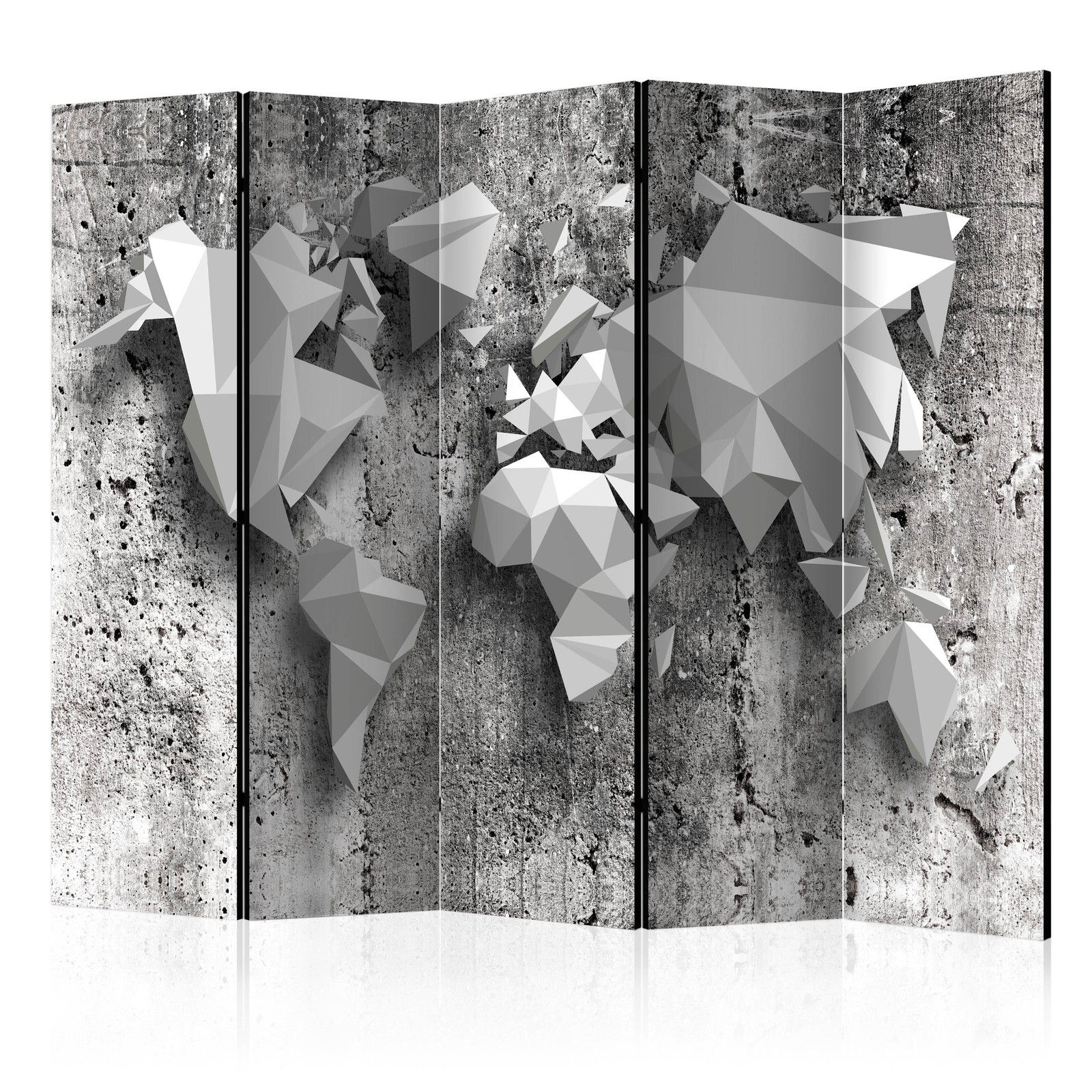 Διαχωριστικο Δωματιου - World Map: Origami Ii Ηχοαπορροφητικο 225x172cm