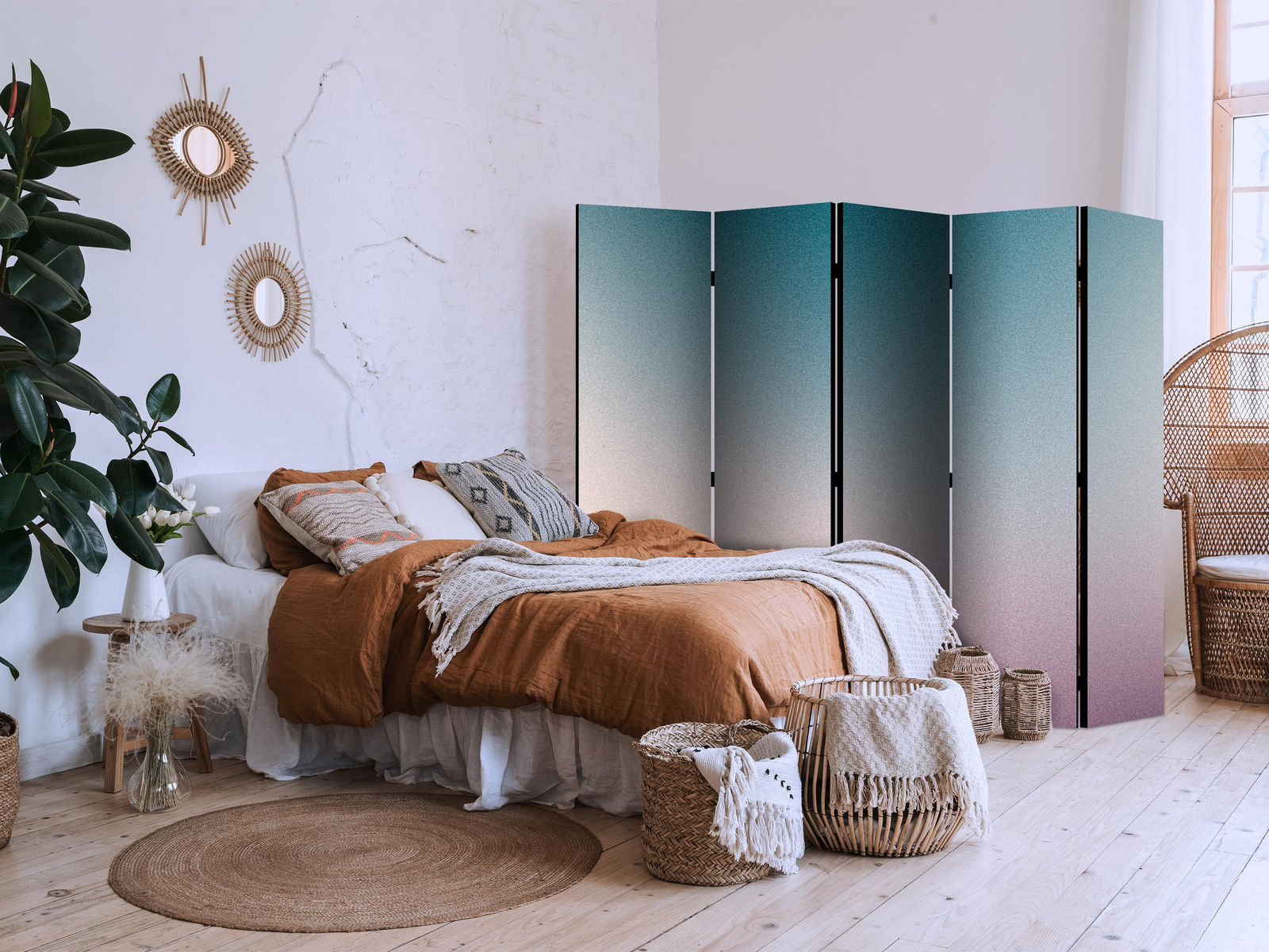 Διαχωριστικο Δωματιου - Nostalgic Gradient - Gradient Composition In Subdued Colors Μονης Οψης 225x172cm