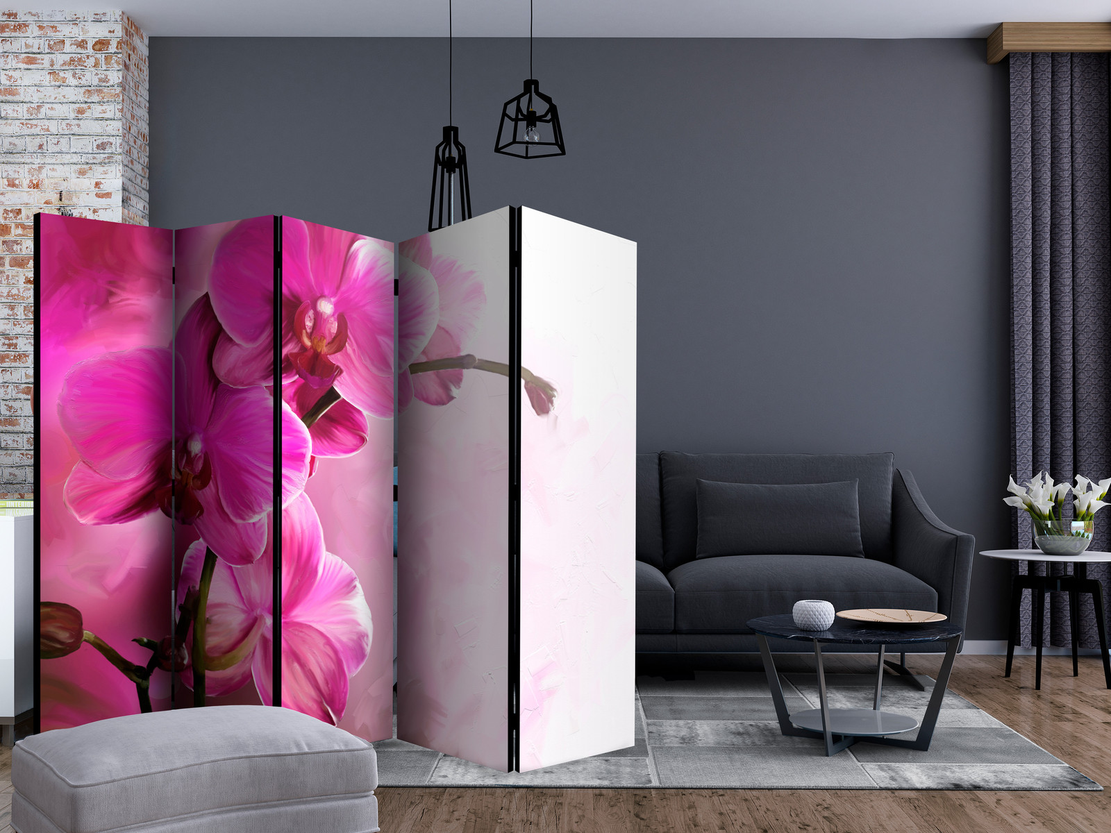Διαχωριστικο Δωματιου Pink Orchid Ii Ηχοαπορροφητικο 225x172cm