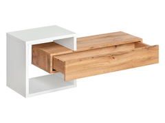 Sunset Ραφι Υποδοχης με Συρταρι Καφε