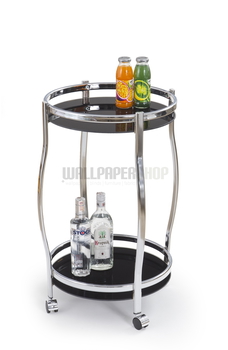 Bar Τροχηλατο Τραπεζακι Μαυρο