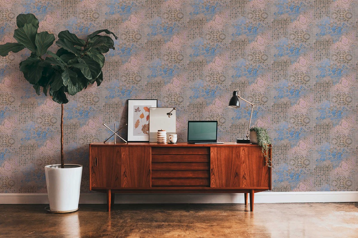 Ταπετσαρια Τοιχου Tiles Διαφορα Χρωματα