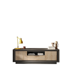 Lake Επιπλο Τηλεορασης Ανθρακι \ Καφε Ξυλο