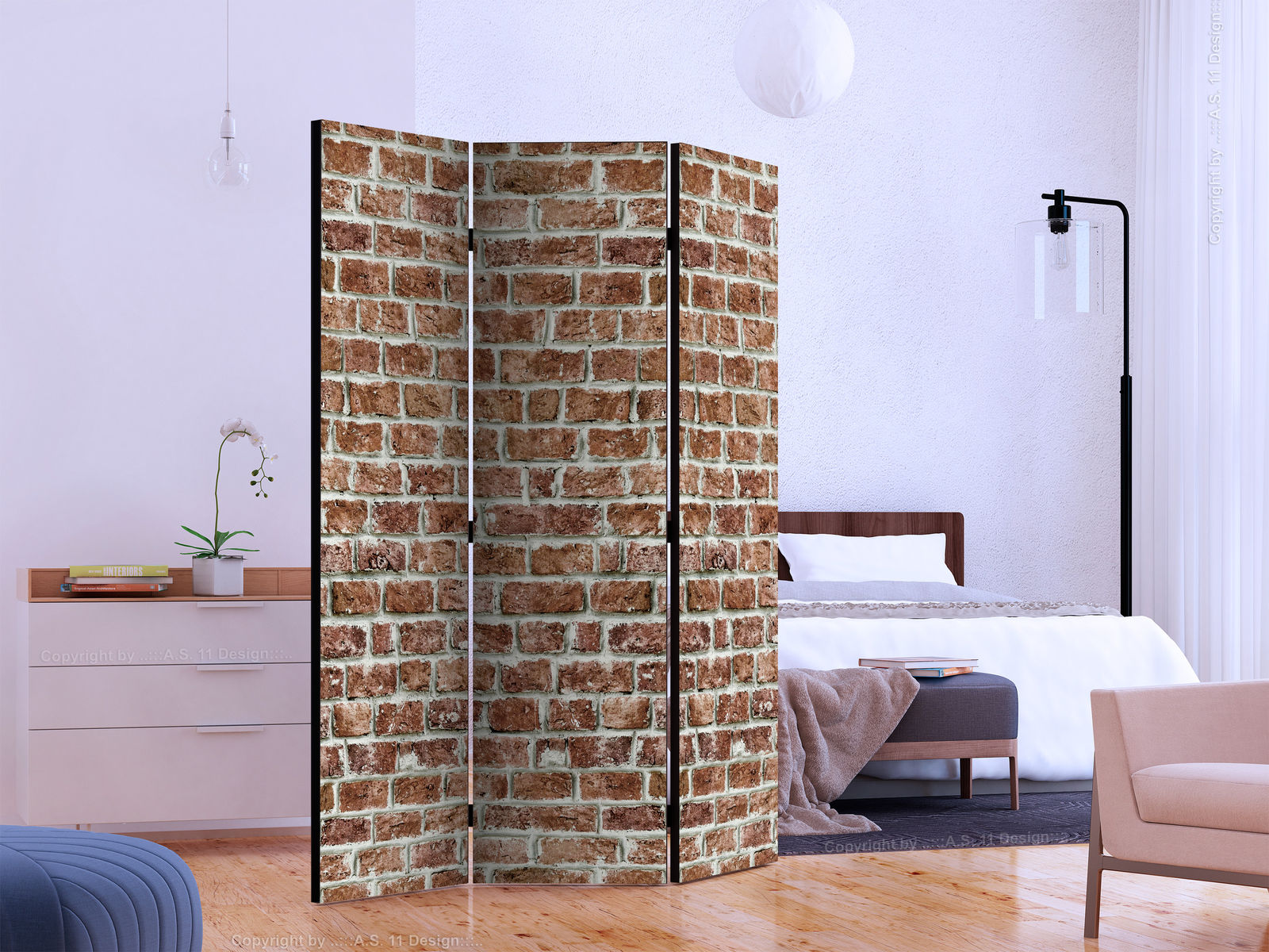 Διαχωριστικο Δωματιου - Brick Space Μονης Οψης 135x172cm