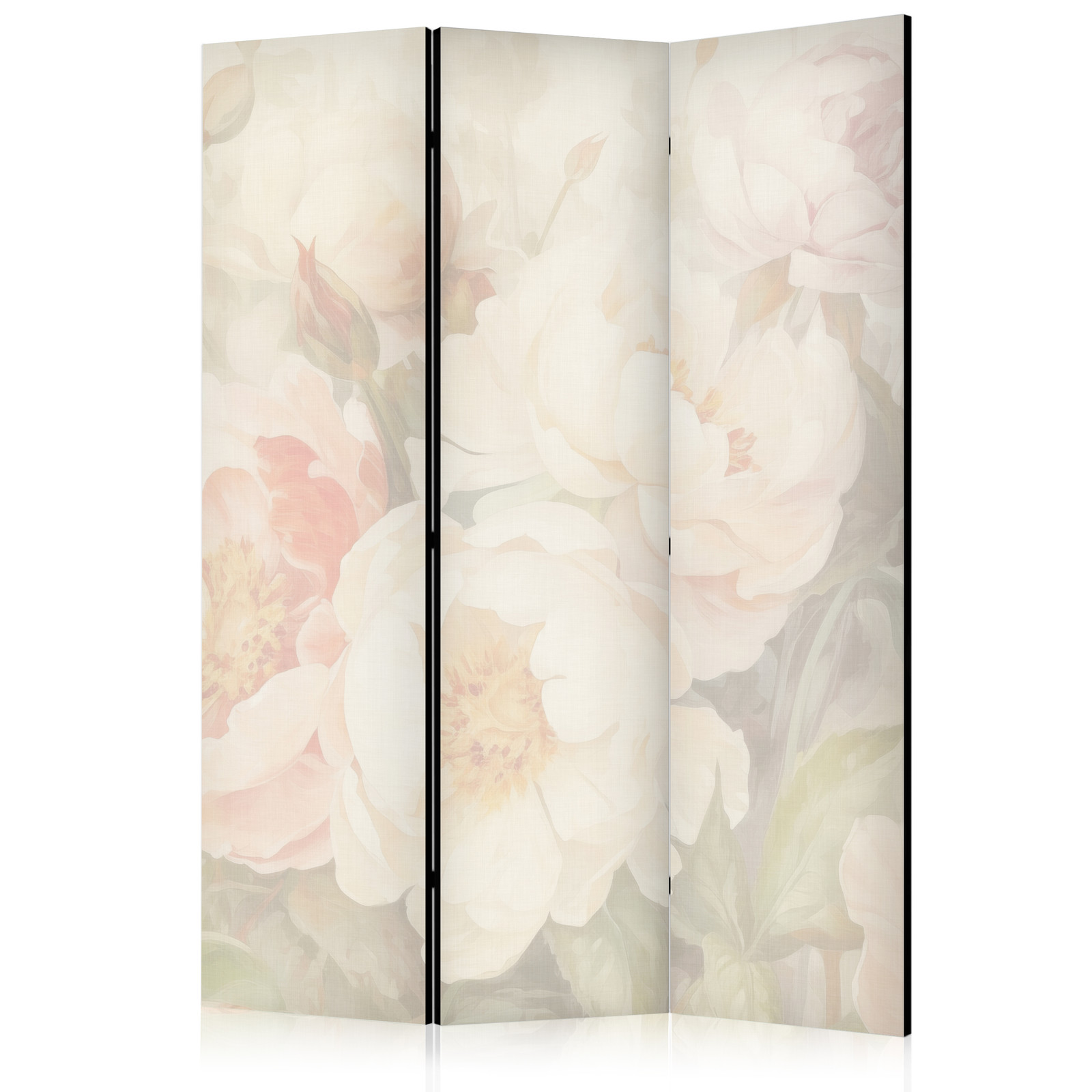 Διαχωριστικο Δωματιου - Blooming Peonies - Bright Large Flowers Enveloped In White Mist Μονης Οψης 135x172cm