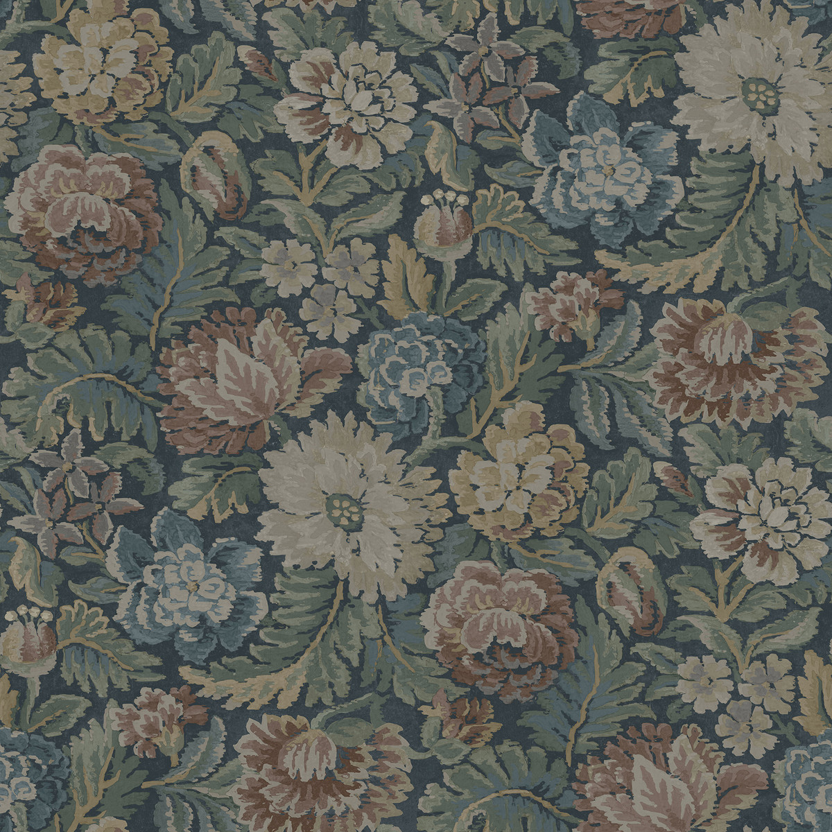 Ταπετσαρια Τοιχου Cottage Garden Σκουρο Πρασινο