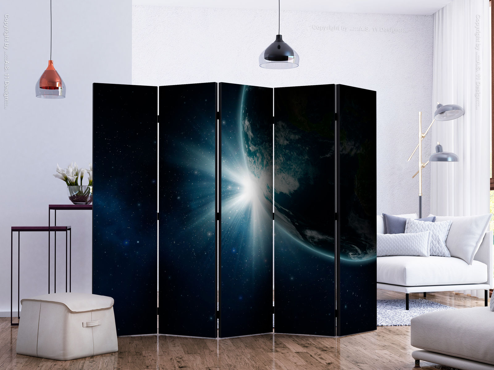 Διαχωριστικο Δωματιου Earth Ii Διπλης Οψης 225x172cm