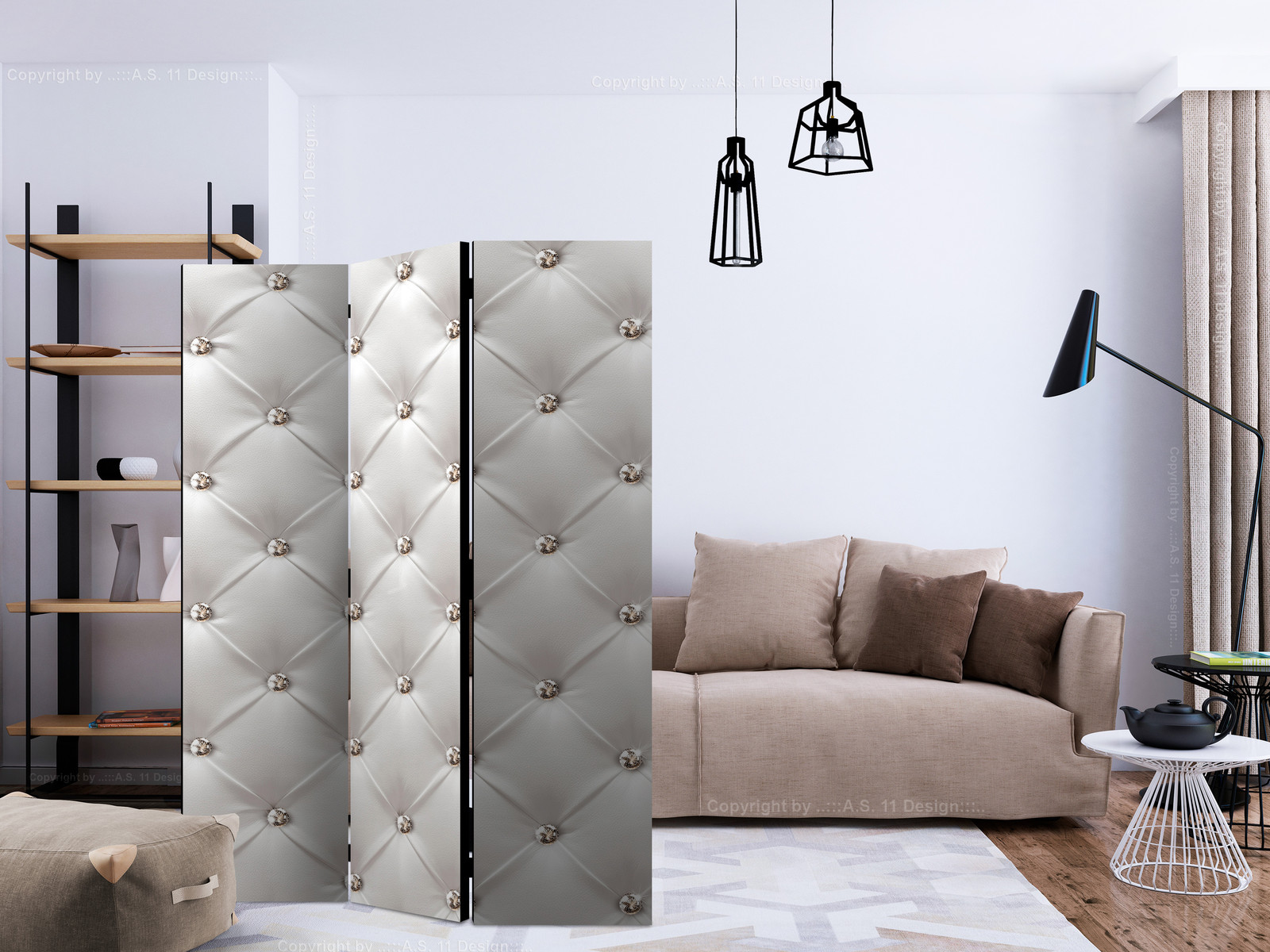 Διαχωριστικο Δωματιου - White Elegance Μονης Οψης 135x172cm