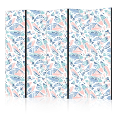 Διαχωριστικο Δωματιου - Fish In Minimalist Style - Fish In Aztec Style In Pastel Color Tones On A White Background Ηχοαπορροφητικο 225x172cm