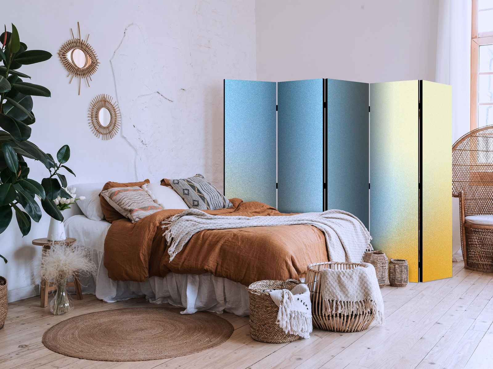 Διαχωριστικο Δωματιου - Energetic Gradient - Gradient Composition In Vibrant Colors Μονης Οψης 225x172cm
