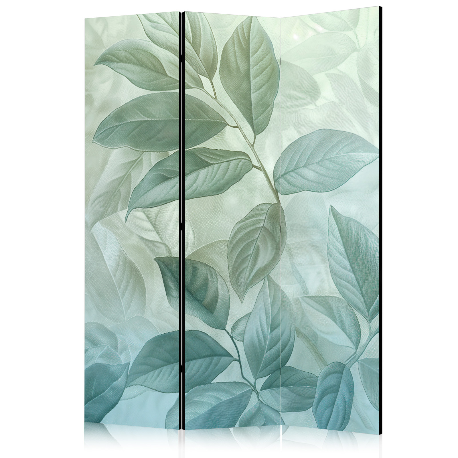 Διαχωριστικο Δωματιου - Large Leaves In Green-mint Shades - Botanical Motif Ηχοαπορροφητικο 135x172cm