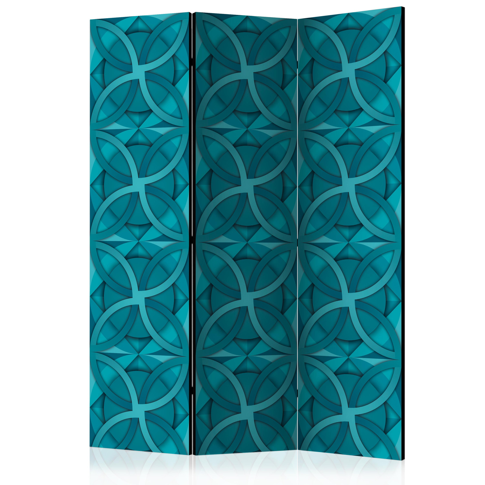 Διαχωριστικο Δωματιου - Geometric Turquoise Διπλης Οψης 135x172cm