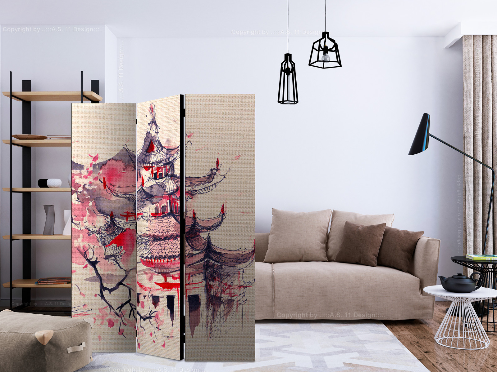 Διαχωριστικο Δωματιου - Shogun House Διπλης Οψης 135x172cm