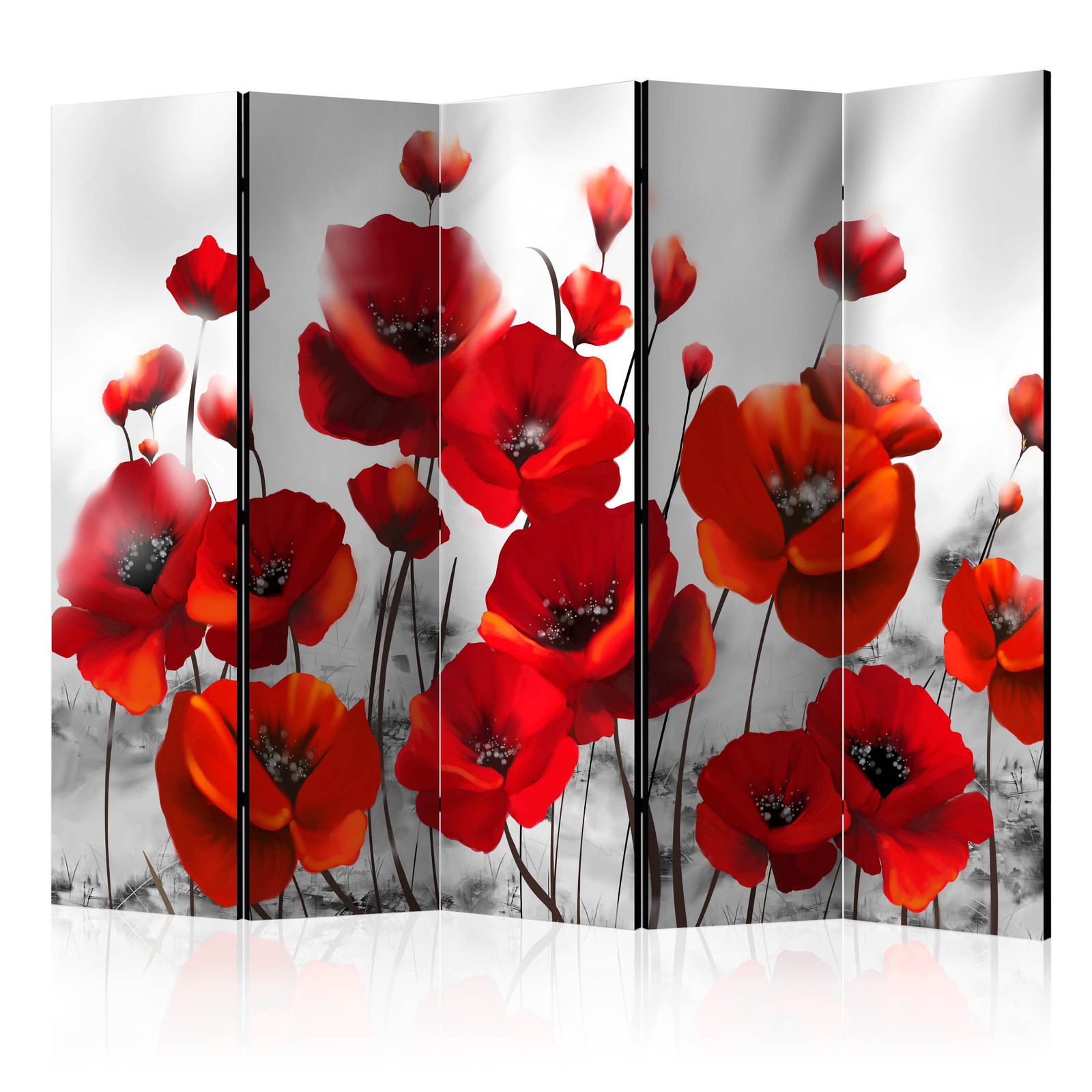 Διαχωριστικο Δωματιου - Poppies In The Moonlight Ii Ηχοαπορροφητικο 225x172cm