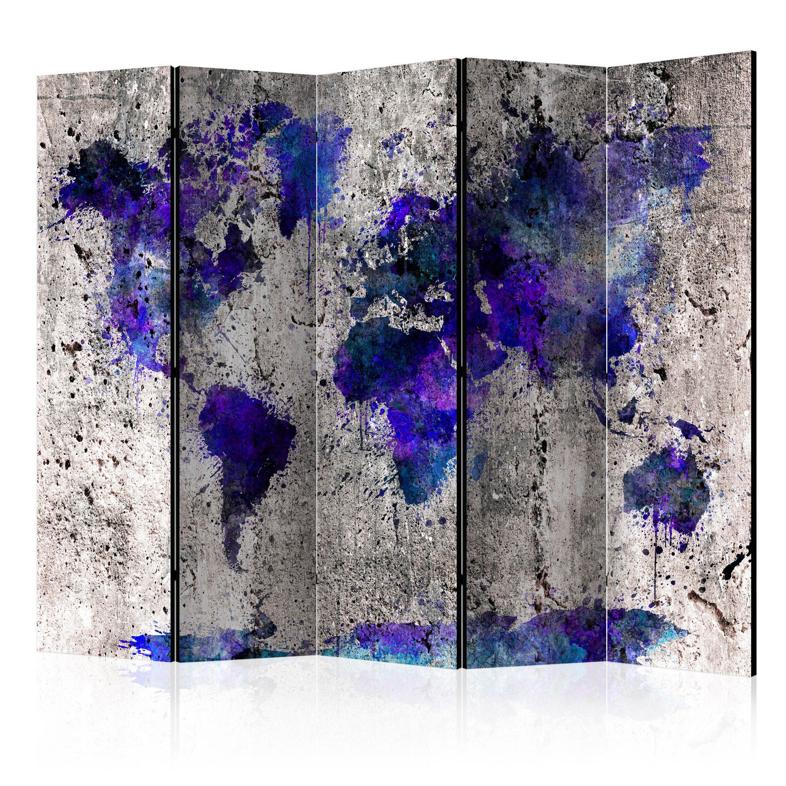 Διαχωριστικο Δωματιου - World Map: Ink Blots Ii Ηχοαπορροφητικο 225x172cm