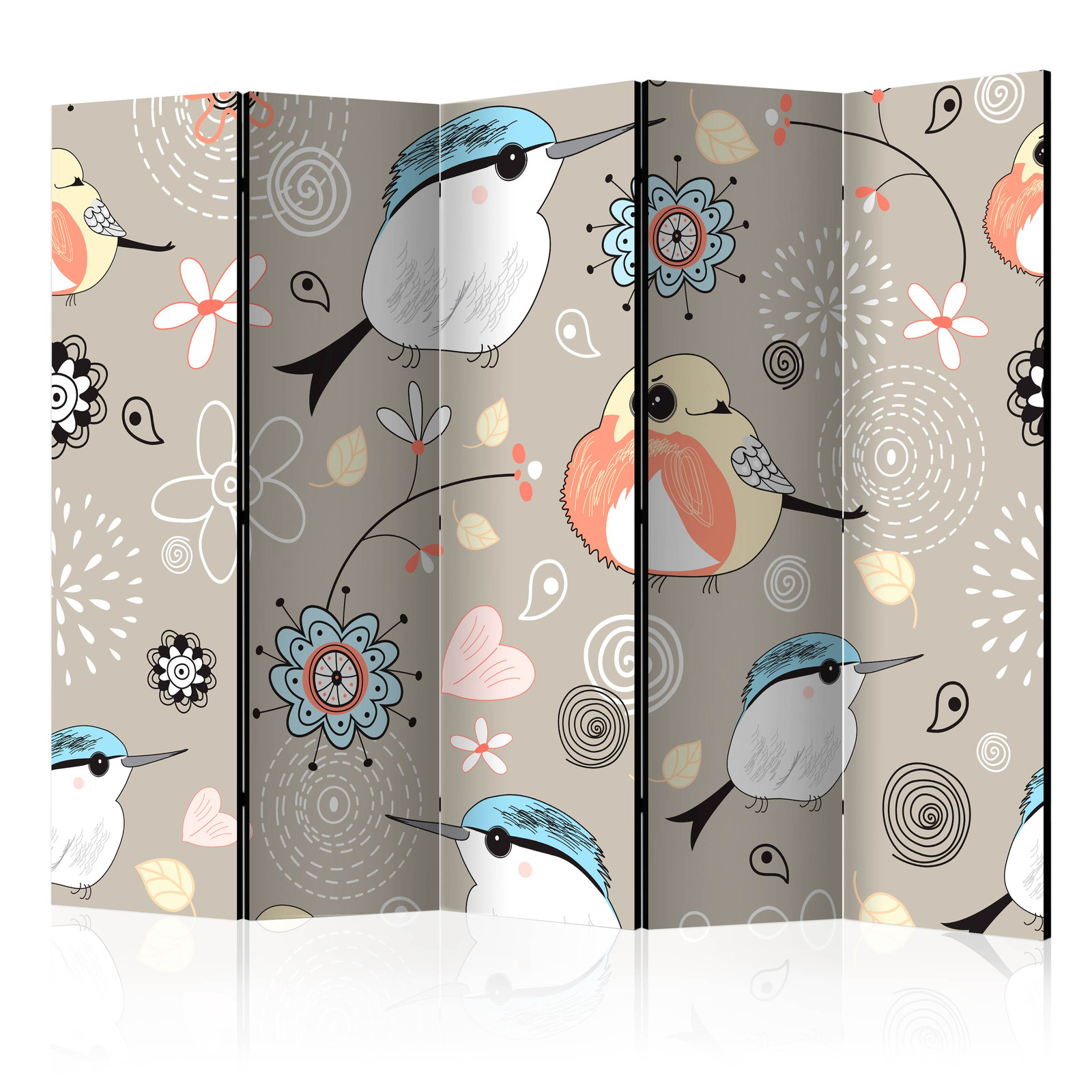 Διαχωριστικο Δωματιου - Natural Pattern With Birds Ii Ηχοαπορροφητικο 225x172cm