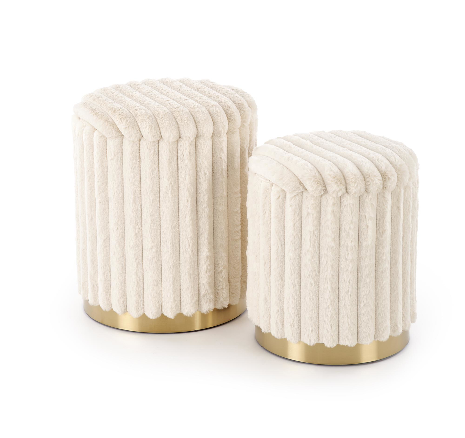 Puffy Gold Σετ 2 Σκαμπο Διαφορα Χρωματα
