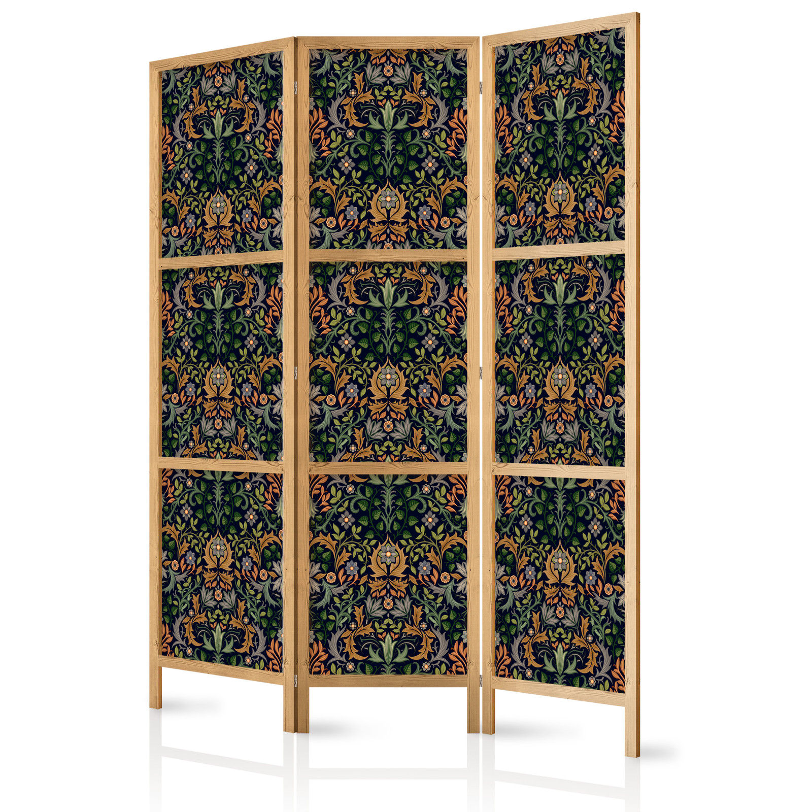 Ιαπωνικο Διαχωριστικο Δωματιου - Baroque Ornaments In Patinated Gold And Browns - Retro Motif 135x172cm