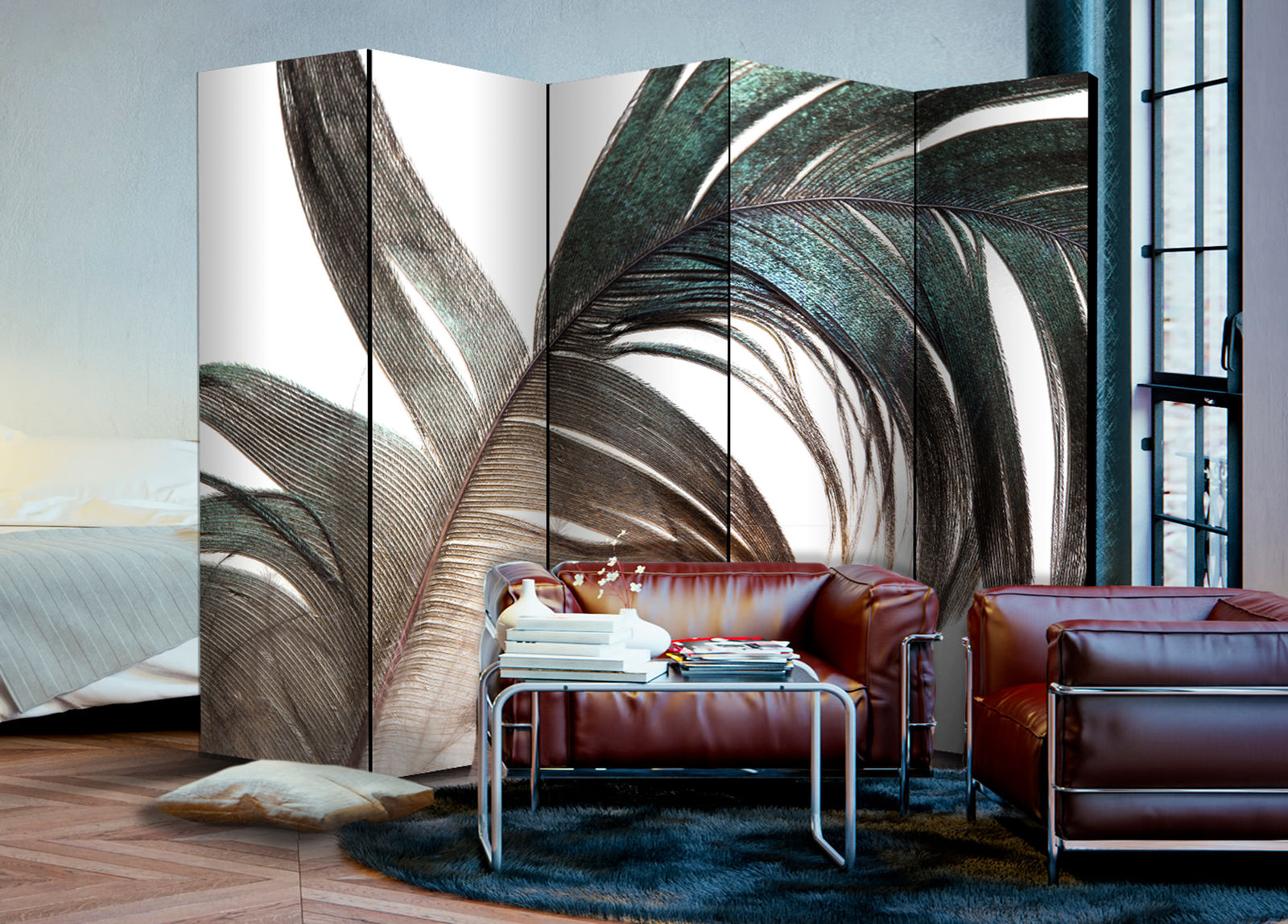 Διαχωριστικο Δωματιου - Beautiful Feather Ii Μονης Οψης 225x172cm