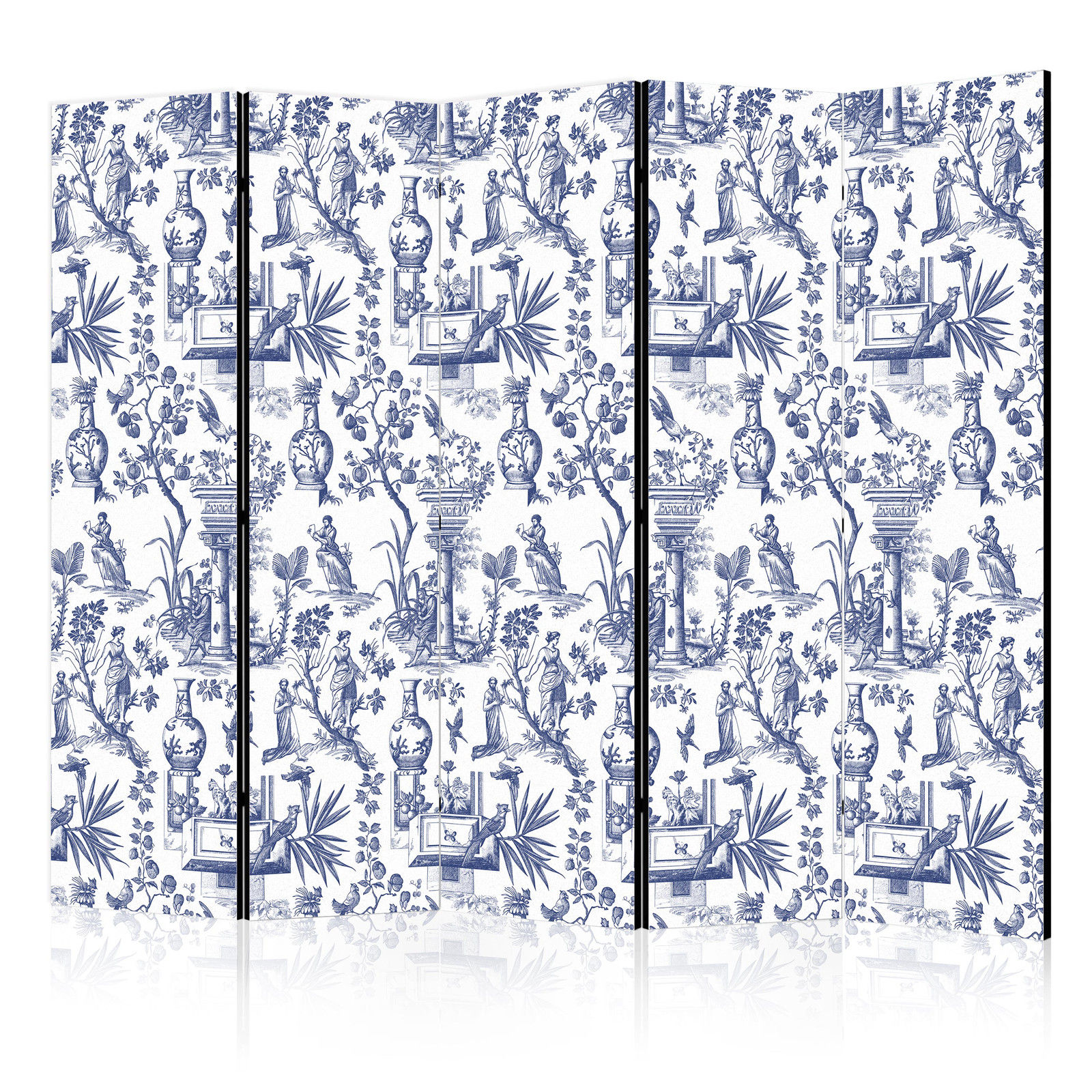 Διαχωριστικο Δωματιου - Rome And Botany - Blue Pattern With A Greek And Plant Motif Ηχοαπορροφητικο 225x172cm