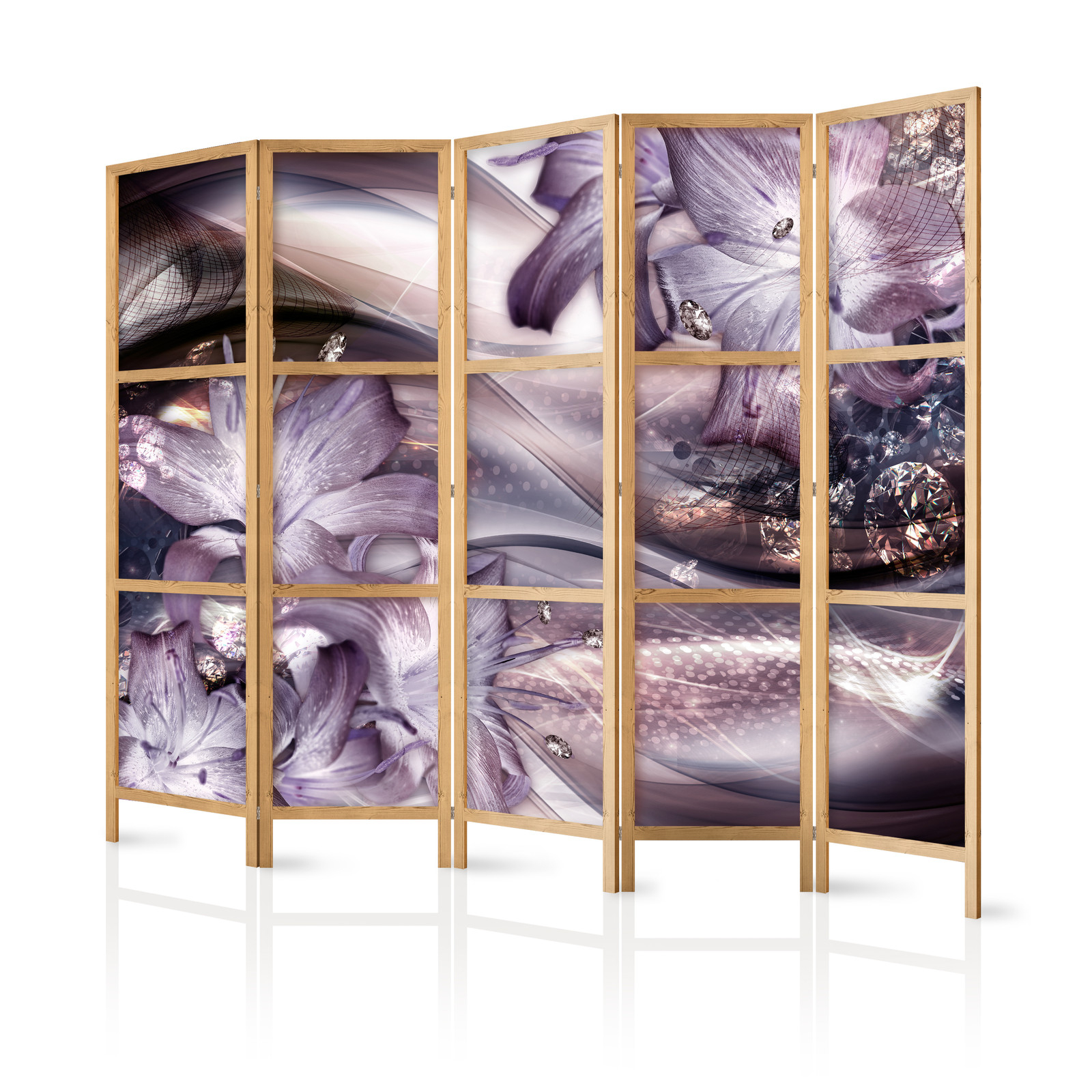 Ιαπωνικο Διαχωριστικο Δωματιου - Lilies On A Wave 225x172cm
