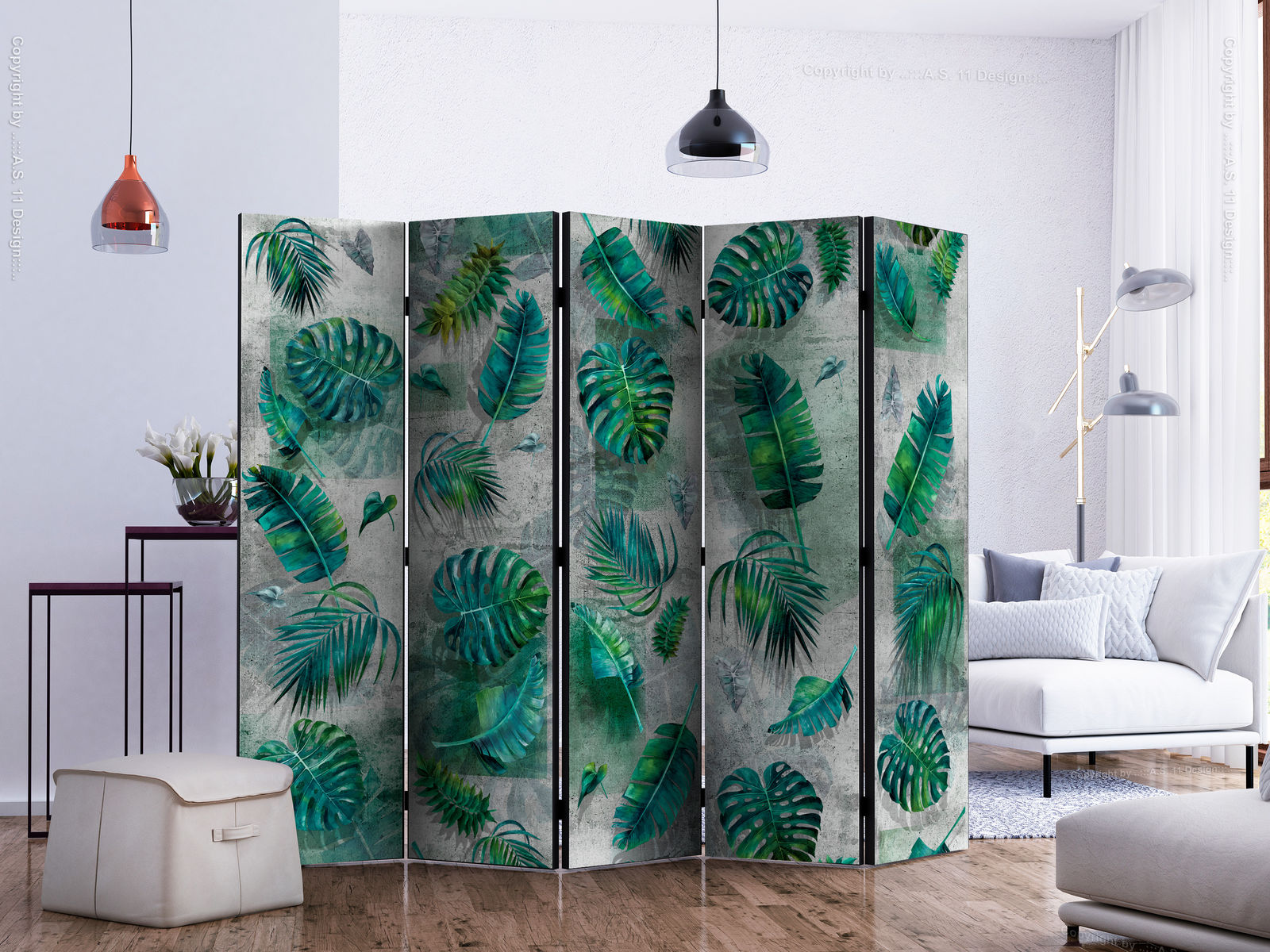 Διαχωριστικο Δωματιου Modernist Jungle Ii Μονης Οψης 225x172cm