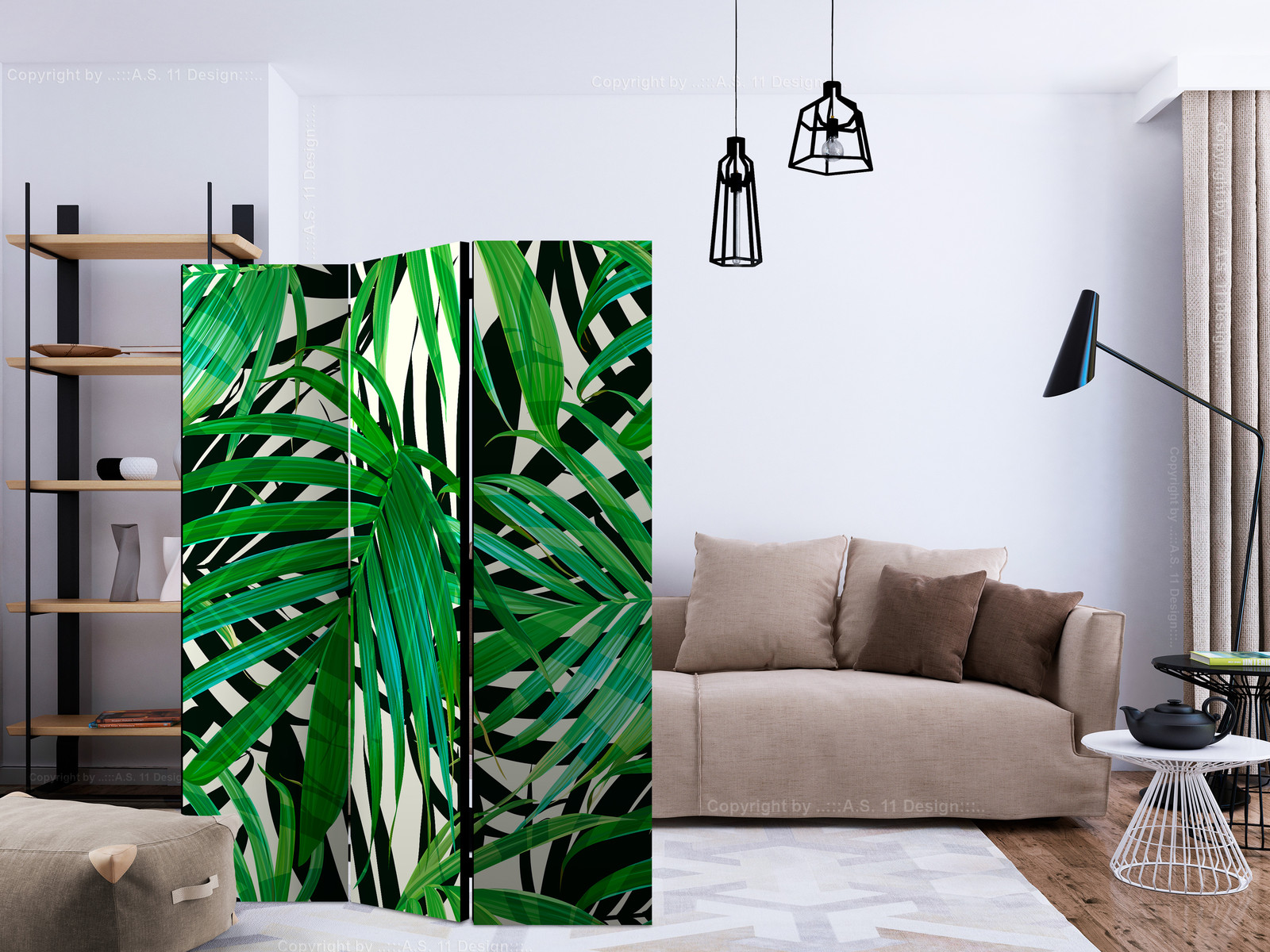 Διαχωριστικο Δωματιου - Tropical Leaves Ηχοαπορροφητικο 135x172cm