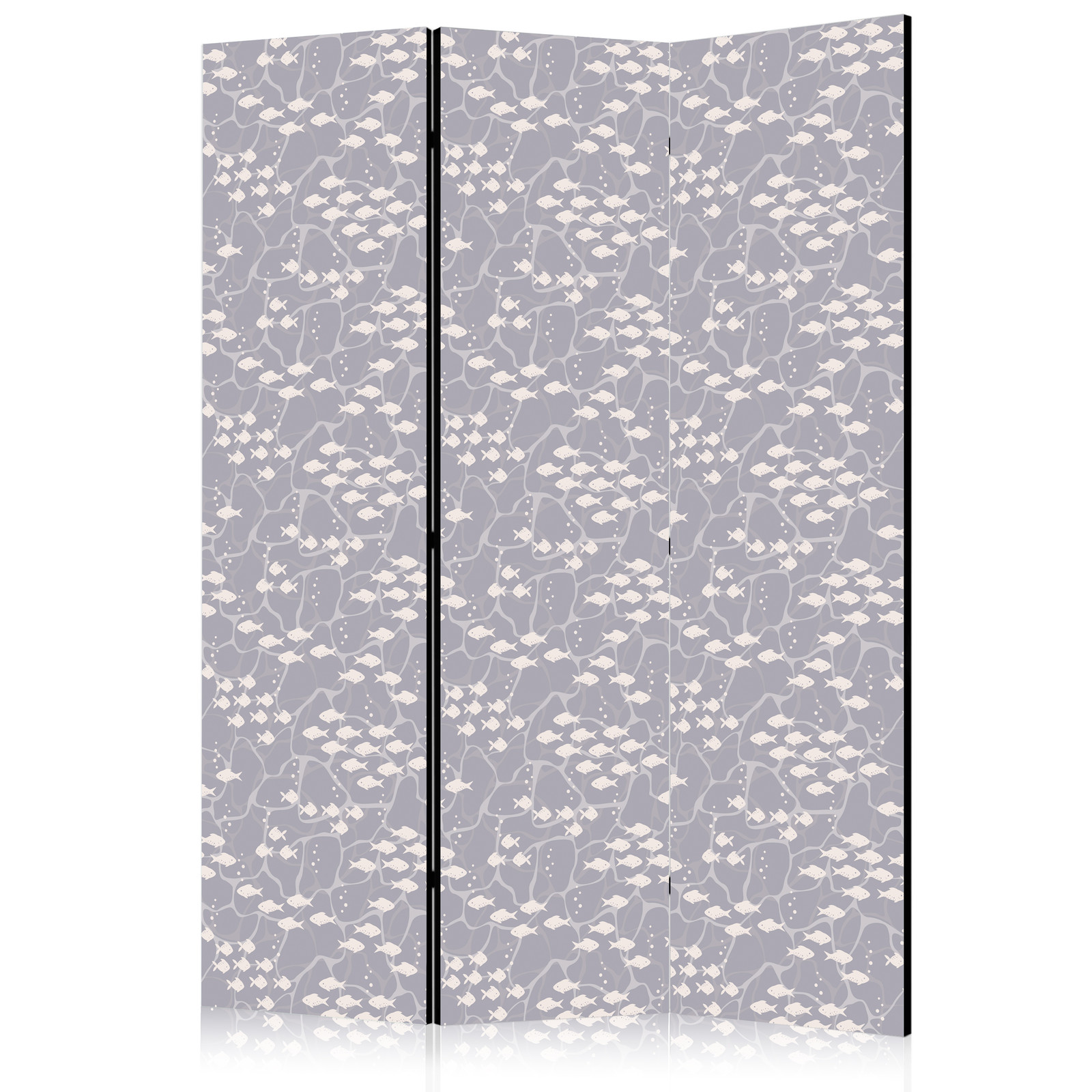 Διαχωριστικο Δωματιου - Underwater School Of Small Fish - Tiny Light-beige Fishes Against Marine Depths In Grey Shades Ηχοαπορροφητικο 135x172cm