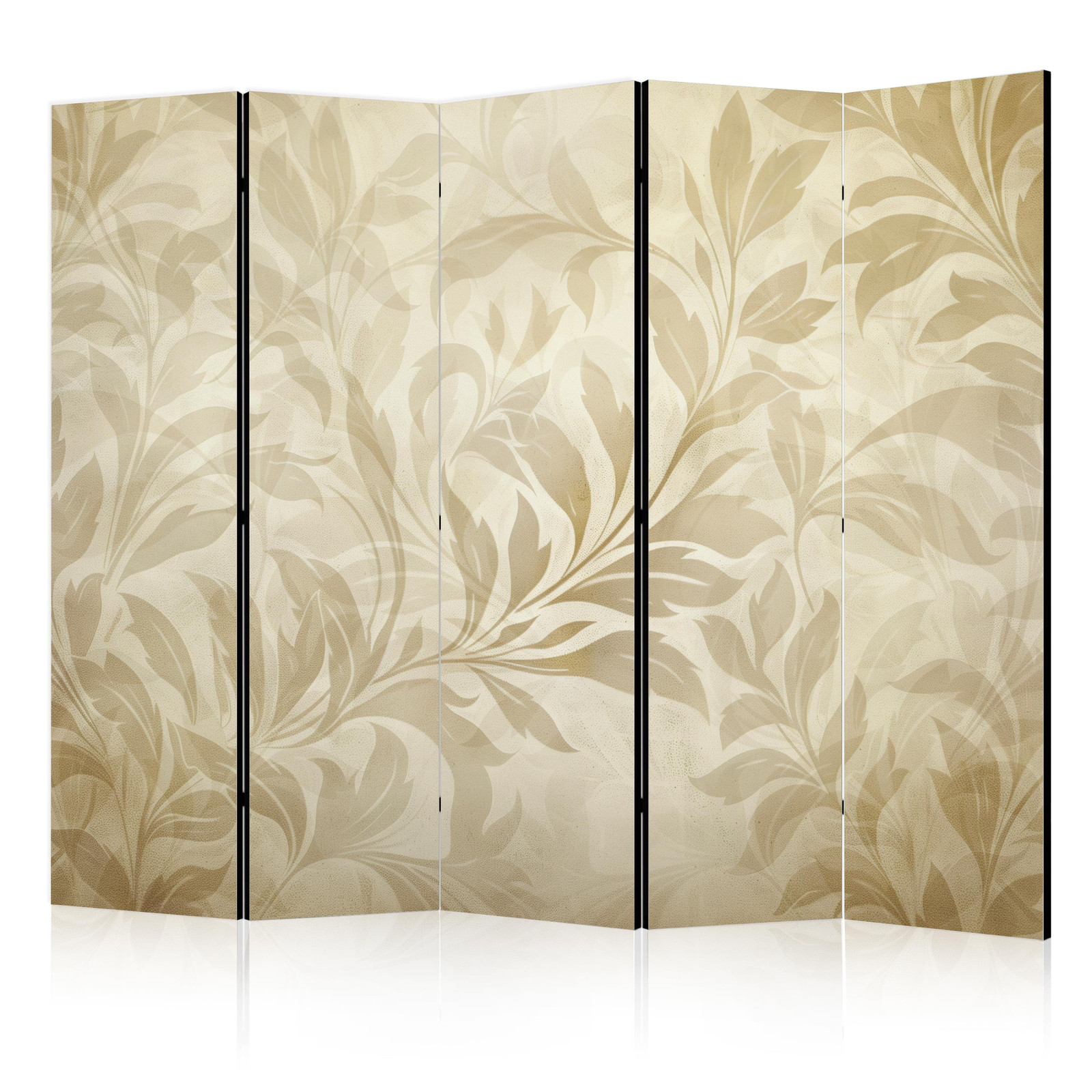Διαχωριστικο Δωματιου - Botanical Motif With Leaves And Vines In Sandy Colors Ηχοαπορροφητικο 225x172cm