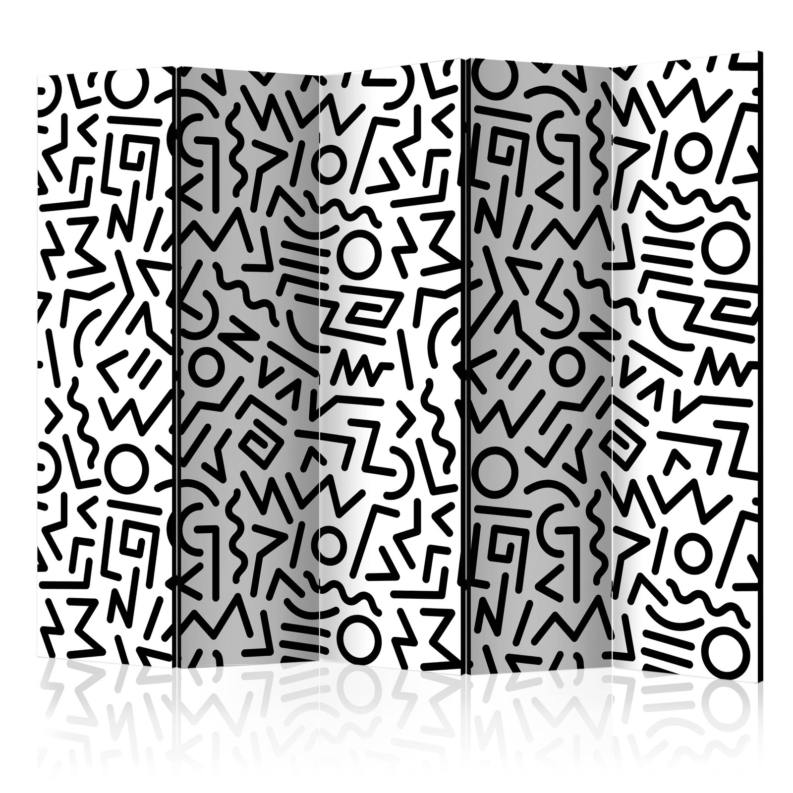 Διαχωριστικο Δωματιου - Black And White Maze Ii Ηχοαπορροφητικο 225x172cm