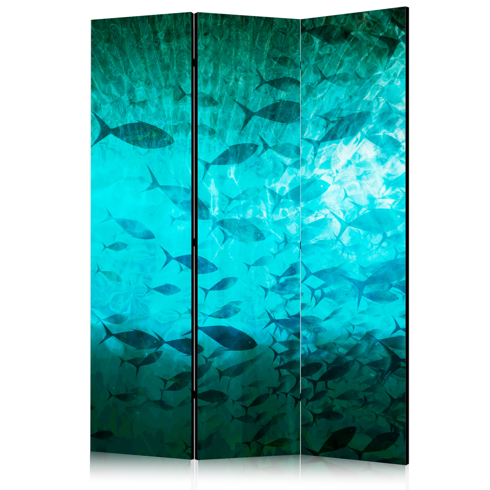 Διαχωριστικο Δωματιου - Underwater Paradise - Numerous Shoal Of Fish In A Beautiful Turquoise-blue Depth Illuminated By Sunlight Ηχοαπορροφητικο 135x172cm