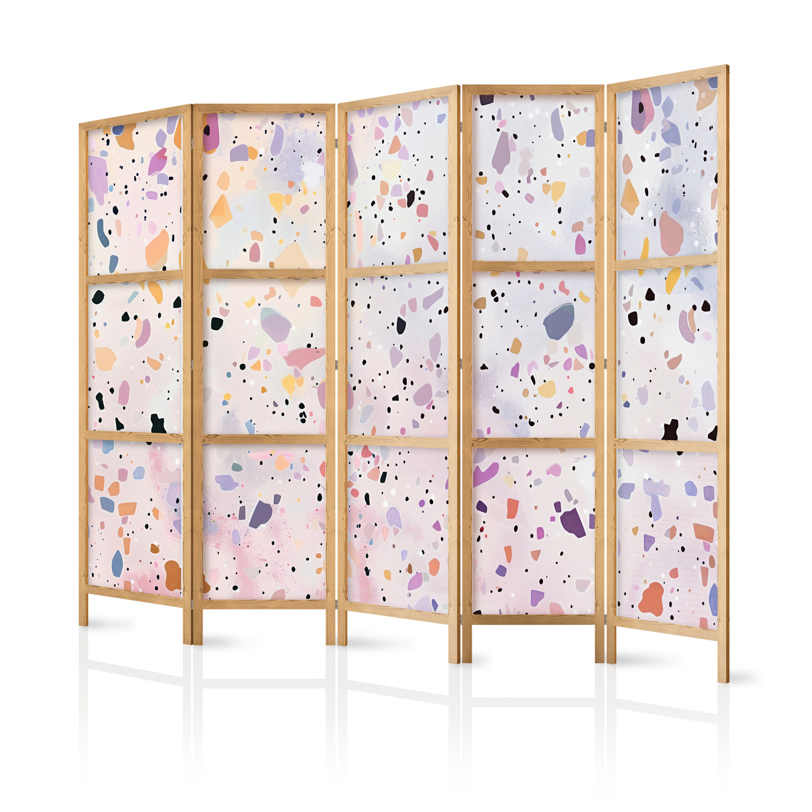 Ιαπωνικο Διαχωριστικο Δωματιου - Confetti-style Terrazzo - Purple-pink - Colorful Pattern 225x172cm