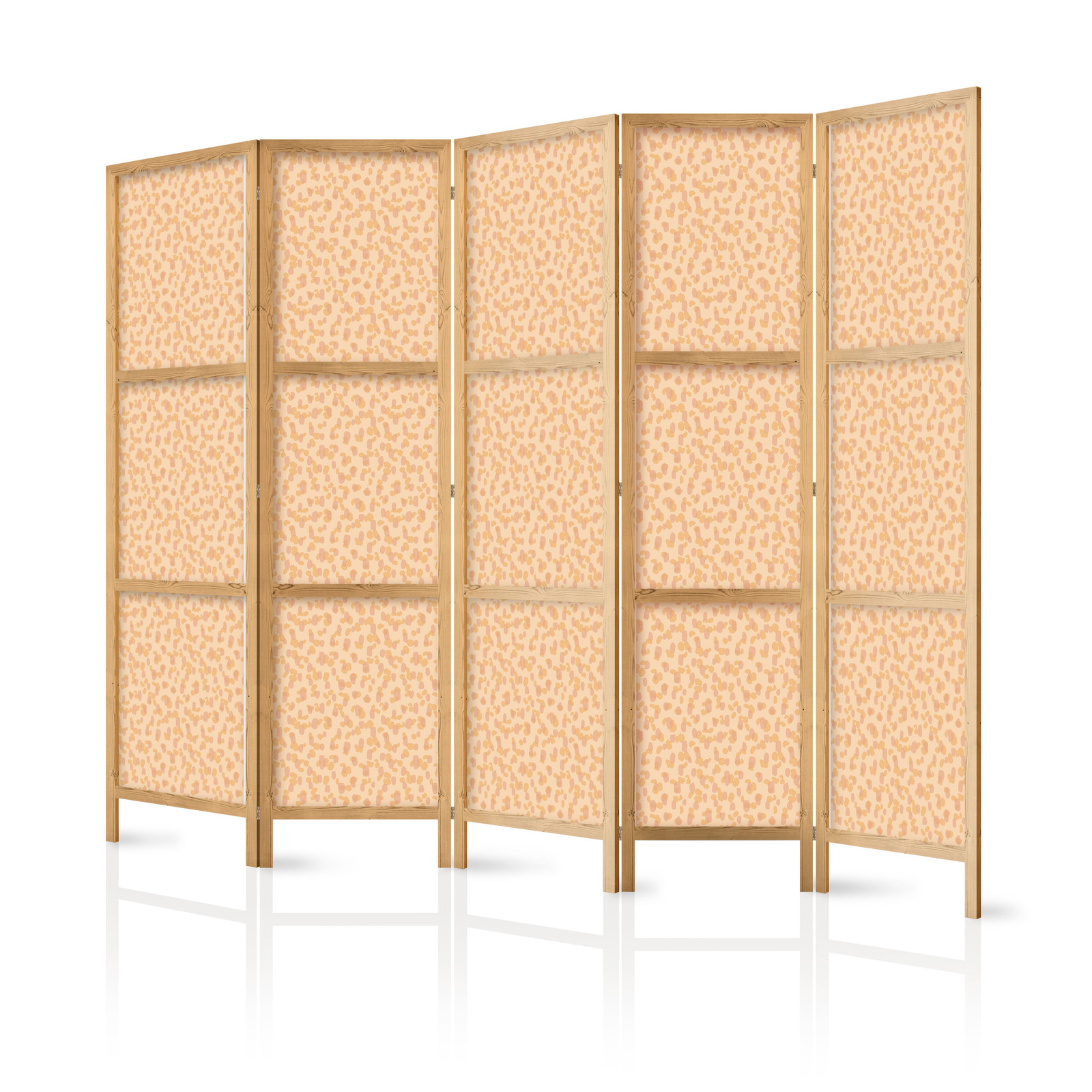 Ιαπωνικο Διαχωριστικο Δωματιου - Tiny Dots - Optimistic Pattern In Peach Colors 225x172cm