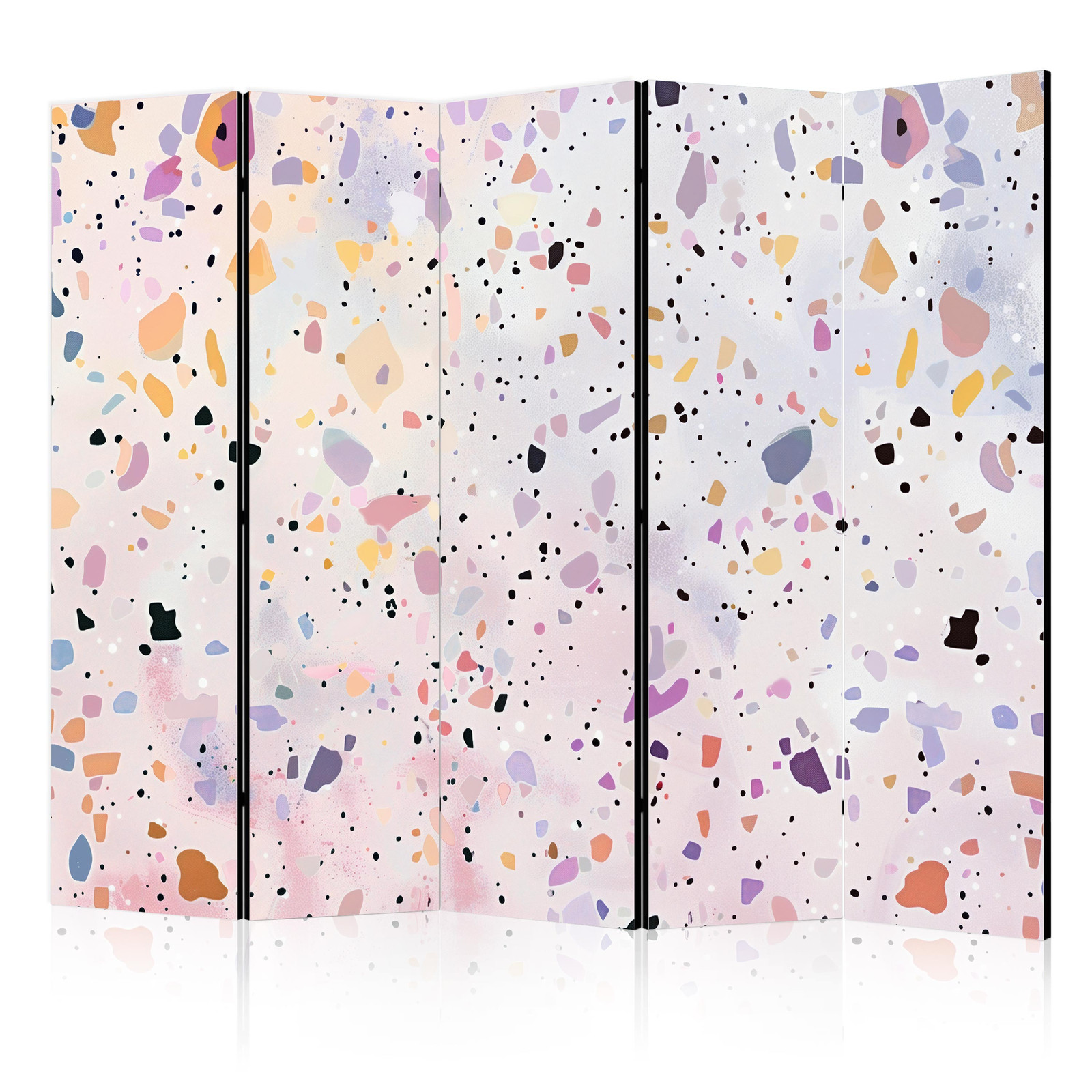 Διαχωριστικο Δωματιου - Terrazzo In Confetti Style - Violet-pink - Colorful Pattern Ηχοαπορροφητικο 225x172cm