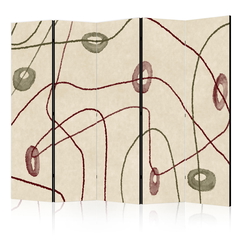 Διαχωριστικο Δωματιου - Labyrinth With Beads - Minimalist Abstraction On A Worn Background Ηχοαπορροφητικο 225x172cm