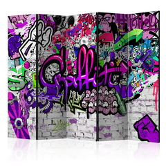 Διαχωριστικο Δωματιου - Purple Graffiti Ηχοαπορροφητικο 225x172cm