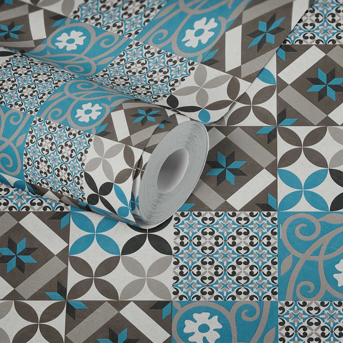 Ταπετσαρια Τοιχου Tiles Διαφορα Χρωματα