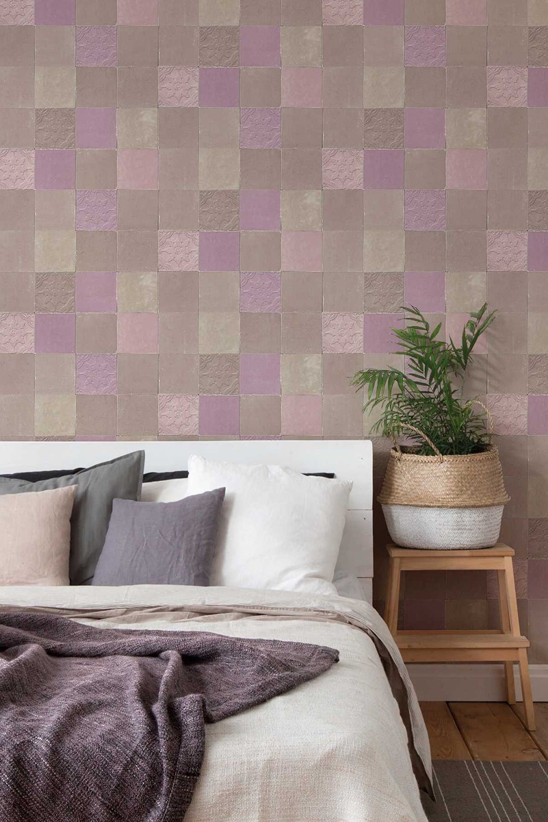 Ταπετσαρια Τοιχου Tiles Διαφορα Χρωματα