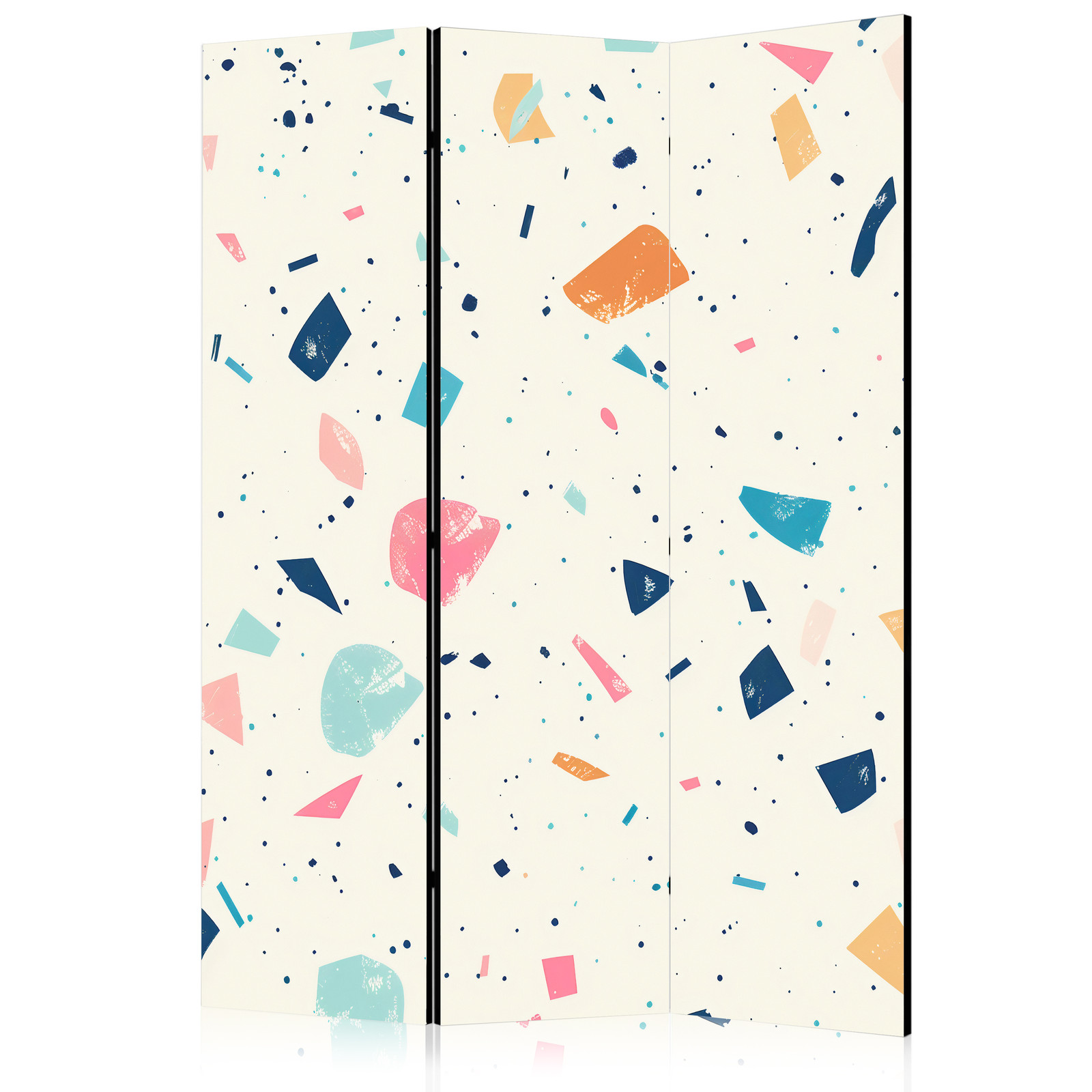 Διαχωριστικο Δωματιου - Terrazzo With Multicolored - Large Elements - Cheerful Pattern On A Light Background Ηχοαπορροφητικο 135x172cm