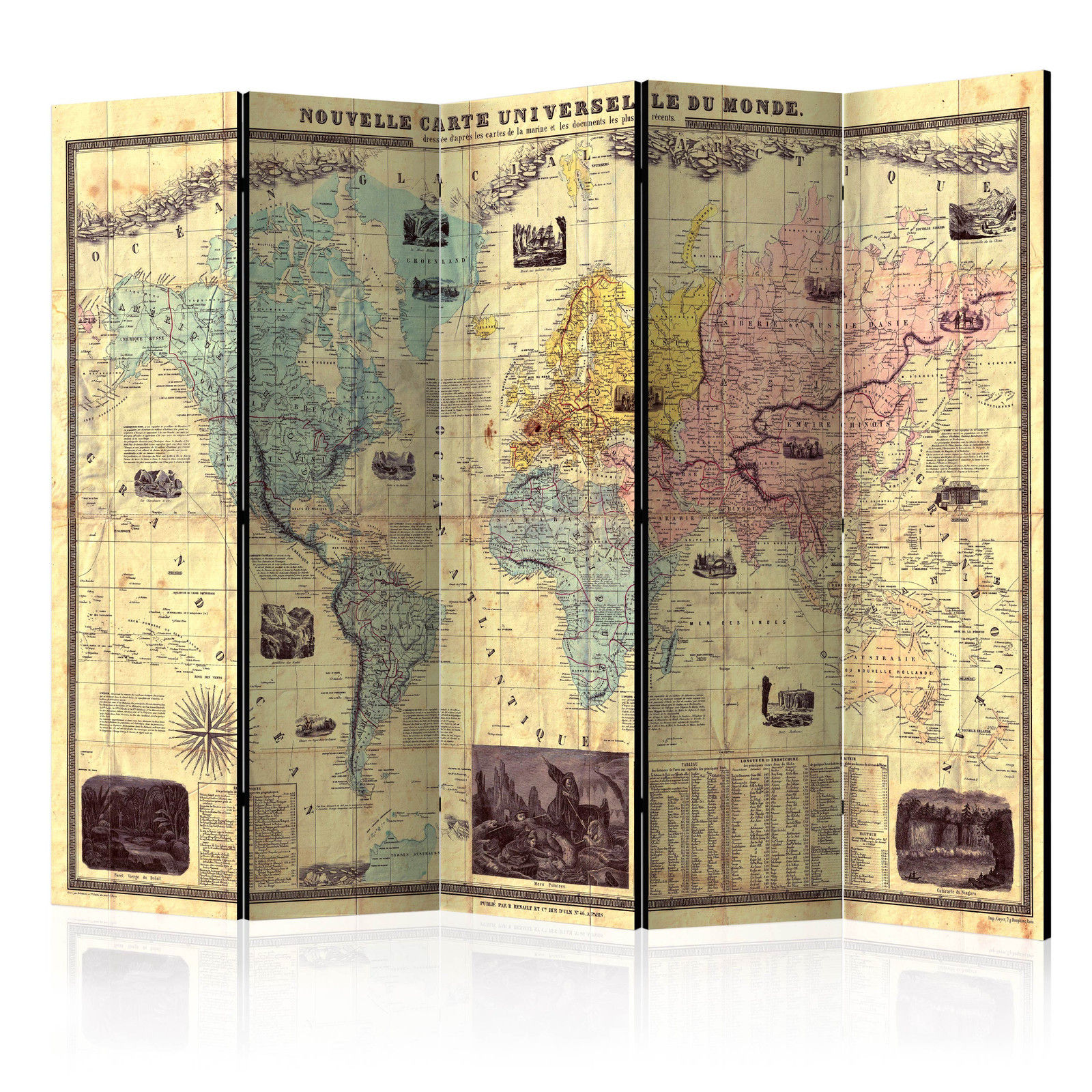 Διαχωριστικο Δωματιου - Nouvelle Carte Du Monde Ηχοαπορροφητικο 225x172cm